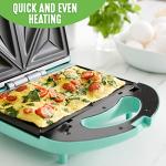 GreenLife Electric Waffle and Sandwich Maker, Turquoise