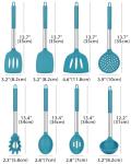 8-Piece Silicone Cooking Utensil Set with Steel Handles