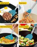 8-Piece Silicone Cooking Utensil Set with Steel Handles