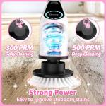 Cordless Electric Spin Scrubber with 8 Brush Heads