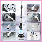 Cordless Electric Spin Scrubber with 8 Brush Heads