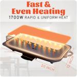 BBQ Masters 12x20 Electric Nonstick Griddle