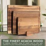 WALDWERK Solid Acacia Wood Cutting Board Set
