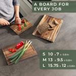 WALDWERK Solid Acacia Wood Cutting Board Set