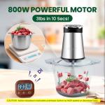 800W Electric Food Processor and Meat Grinder