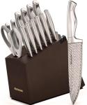 Astercook 15-Piece Kitchen Knife Set with Block