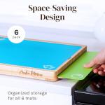 Bamboo Cutting Board Set with Color-Coded Mats