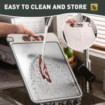 Large Stainless Steel Cutting Board with Handle
