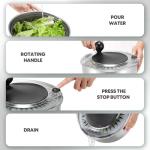 SveBake 5.3Qt BPA-Free Salad Spinner with Stop Button