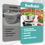 SveBake 5.3Qt BPA-Free Salad Spinner with Stop Button
