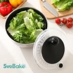 SveBake 5.3Qt BPA-Free Salad Spinner with Stop Button