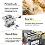 GOURMEX Stainless Steel Manual Pasta Maker Machine
