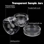 50 Count Clear Sample Jars with Lids and Labels