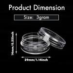50 Count Clear Sample Jars with Lids and Labels