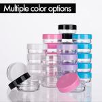 50 Count Clear Sample Jars with Lids and Labels