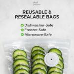 Compact Vacuum Sealer with Reusable Bags Included