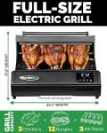 PLUGNGRILL Turbo E 24-Inch Electric Grill