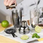 4-Piece Black Cocktail Shaker Set for Home Bar