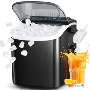 Portable Ice Maker - Makes 26lbs Daily, Fast!