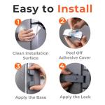Child Proof Fridge Locks - Easy Adhesive Latch