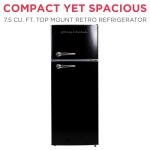 Frigidaire Retro 2-Door Apartment Refrigerator, Black