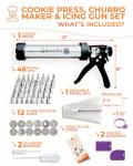 68pc Churro Maker and Cookie Press Kit