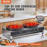 VEVOR 16-Inch Electric Crepe Maker with Temp Control