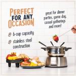 6-Cup Electric Fondue Pot Set with Colorful Forks