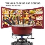 Artestia 2L Cast Iron Fondue Set for 4-6