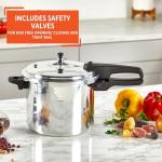 IMUSA 7 Quart Aluminum Pressure Cooker with Safety Valves