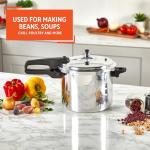 IMUSA 7 Quart Aluminum Pressure Cooker with Safety Valves