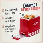 Retro 2-Slice Toaster with Crumb Tray, Red