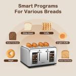 Mecity Touch Screen 4-Slice Stainless Steel Toaster