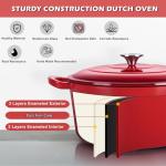 6 Quart Enameled Cast Iron Dutch Oven - Red