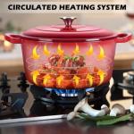 6 Quart Enameled Cast Iron Dutch Oven - Red