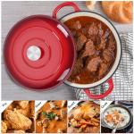 6 Quart Enameled Cast Iron Dutch Oven - Red