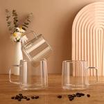 Double Wall Insulated Glass Coffee Mugs – Set of 2