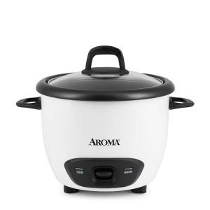 Aroma 6-Cup Pot-Style Rice Cooker, White