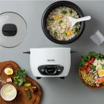 Aroma 6-Cup Pot-Style Rice Cooker, White