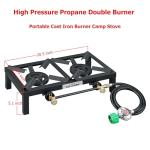 COOKAMP Double Burner Camp Stove with Regulator