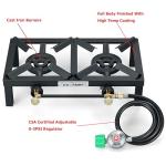 COOKAMP Double Burner Camp Stove with Regulator