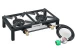 COOKAMP Double Burner Camp Stove with Regulator