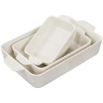 Kook Ceramic Casserole Bakeware Set of 3