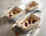 Kook Ceramic Casserole Bakeware Set of 3