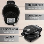 Elite Gourmet Mini Waffle Maker, Nonstick & Compact