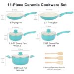 M MELENTA 11-Piece Nonstick Cookware Set