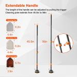 CLEANHOME 3-in-1 Tile Scrubber with Extendable Handle