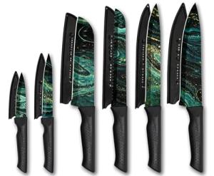 Hunter Dual 12-PC Colorful Kitchen Knife Set