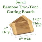 Lipper International Bamboo Two-Tone Cutting Boards, Set of 2