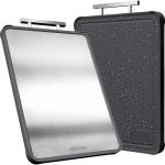 Kikcoin Double Sided Stainless Steel Chopping Board